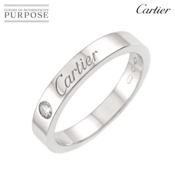 カルティエ Cartier Cドゥ #48 リング 幅3mm Pt プラチナ 指輪 Ring 90347723