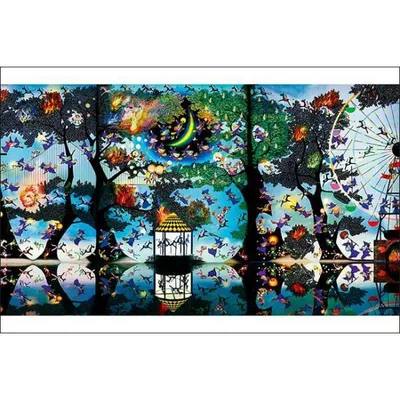 Jigsaw Puzzle 1000 Piece Flame of Rebirth Burning in the Magical Forest Seiji Fujishiro Made in Japan Apple One Respect for the Aged Day 1000-831
