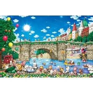 ジグソーパズル 1000ピース ポンヌフ キャッツ 芳岡ひでき 猫イラスト アップルワン 敬老の日 1000-911