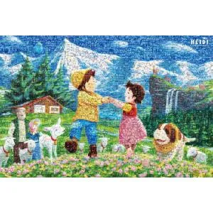 ジグソーパズル 1000ピース アルプスの少女ハイジ 牧場のダンス アップルワン 敬老の日 1000-926
