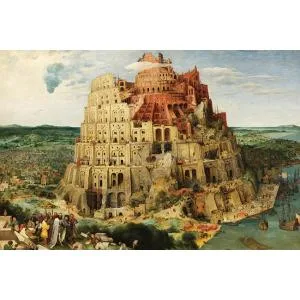 ジグソーパズル 1000ピース バベルの塔 名画 ブリューゲル アップルワン 敬老の日 1000-928