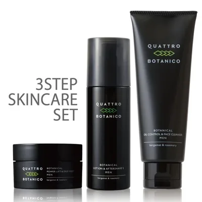 メンズ スキンケア セット オールインワン化粧水と洗顔&クリーム クワトロボタニコ | 3ステップ セット 男性用 化粧品 爆買