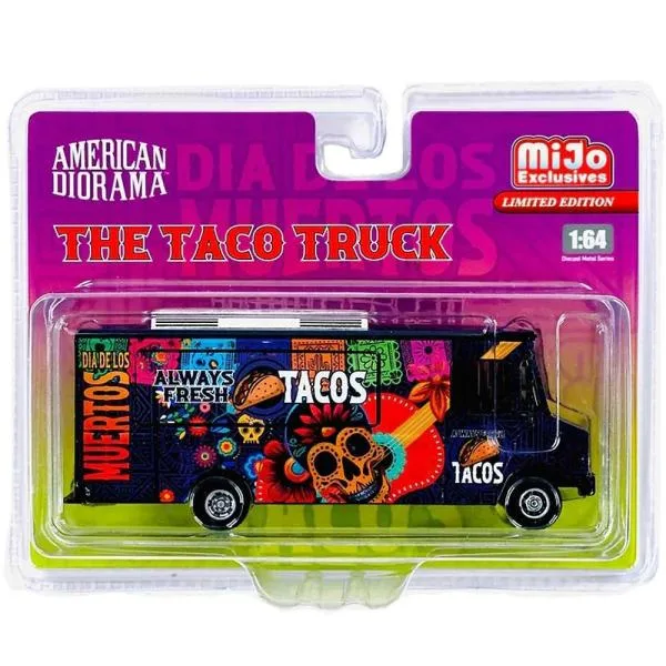 American Diorama/アメリカンジオラマ Mijo 限定 1/64 メキシカン タコス フードトラック Food Truck Taco DOTD (ブラック)