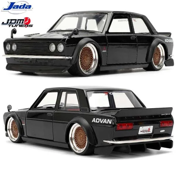 Jada Toys/ジェイダトイズ JDM Tuners 1/24 ミニカー ダットサン ブルーバード 1973 Datsun 510 Advan (ブラック)