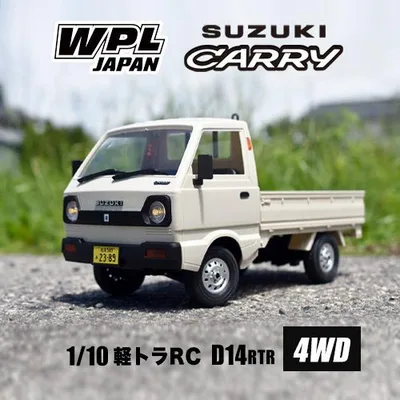 Suzuki Carry รถบรรทุกวิทยุควบคุมรถ WPL ญี่ปุ่น D14 1/10 Scale ของแท้ 4WD RTR ชุด Propo ชุดโบนัสรถบรรทุก RC
