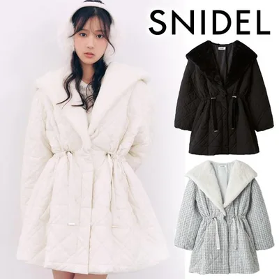 \期間限定10%OFF/土日も即日発送/SNIDEL スナイデル キルティングレディモッズコート SWFC264212 2026秋冬 キャンセル返品不可