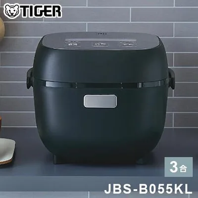 タイガー マイコンジャー炊飯器 3合 JBS-B055KL メタルブラック 炊きたて 炊飯ジャー 一人暮らし 低温調理 自動調理 マルチクッカー レビュー&報告で米2合