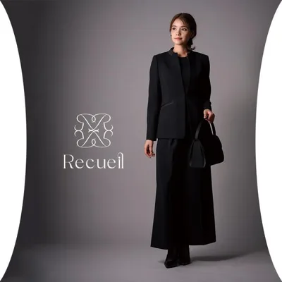 ブラックフォーマル 喪服 レディース パンツスーツ ゴム ロングジャケット ワイドパンツ 3点セット 洗える M/L/LL/3L