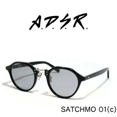 A.D.S.R. adsr サングラス SATCHMO サッチモ 01(c) ブラック グレーレンズ ADSR エーディーエスアール