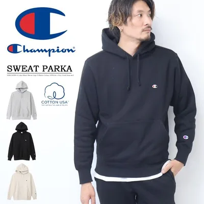 Champion チャンピオン スウェットパーカー 裏起毛 フーディー プルパーカー ワンポイント ベーシック BASIC 定番 メンズ 無地 送料無料 C3-Y139