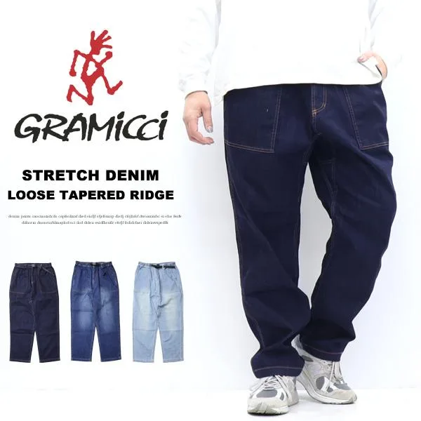GRAMICCI グラミチ ストレッチデニム ルーズテーパードリッジパンツ クライミングパンツ ベイカーパンツ ジーンズ メンズ 送料無料 GUP6-SJP009