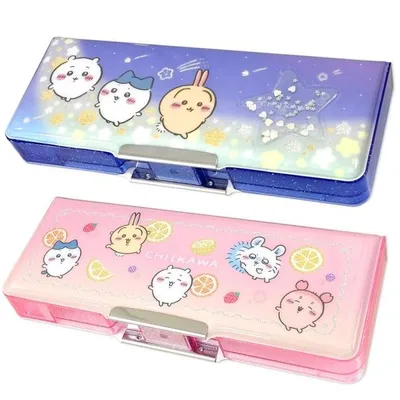ちいかわ コンパクト両面開きペンケース 筆箱 ペンケース ペンポーチ ペン入れ 文具 キャラクター グッズ 小学生 中学生 女の子 おしゃれ かわいい