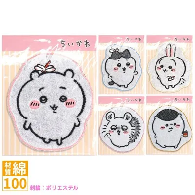ちいかわ ダイカットタオルハンカチ 綿100 ハンカチ タオル ハンドタオル ウォッシュタオル キャラクター かわいい おしゃれ ギフト