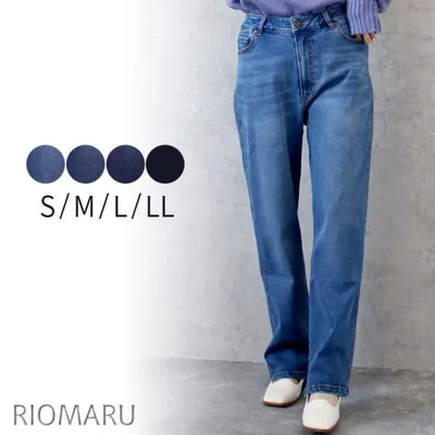 (SALE50)11OZ 蓄熱 吸熱 ウォーム 裏微起毛 ストレッチ 前開き ストレート デニム パンツ(エコ包装)(pt)(as)