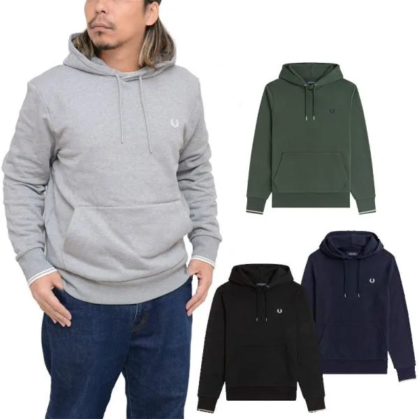 フレッドペリー FREDPERRY パーカー メンズ ティップラインフーデッドスウェットシャツ Tipped Hooded Sweatshirt M2643