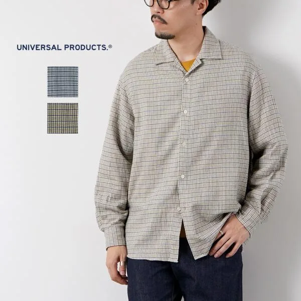 UNIVERSAL PRODUCTS.(ユニバーサルプロダクツ) オリジナルチェックシャツ 日本製 / メンズ オープンカラーシャツ 1LDK