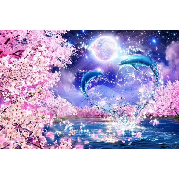 やのまん(Yanoman) 【日本製】1000ピース ジグソーパズル LASSEN ラッセン サクラエタニティ (50x75cm) 10-1457 ピ