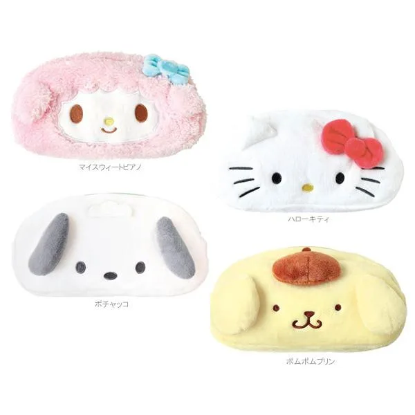 サンリオ ぬいぐるみフェイスペンポーチ ペンポーチ ペンケース 筆箱 Sanrio マイスウィートピアノ ハローキティ ポチャッコ ポムポムプリン ぬいぐるみ
