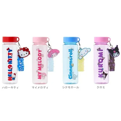 サンリオ ストラップ付きクリアボトル ボトルケース 水筒 クリア Sanrio ハローキティ マイメロディ シナモロール クロミ Sanrio Original 透明 821420