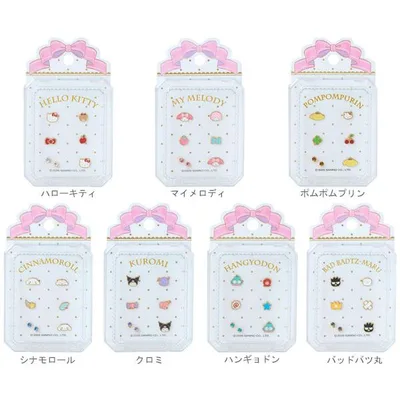 サンリオ ピアスセット 7個入り ピアス ハローキティ マイメロディ ポムポムプリン シナモロール クロミ Sanrio Original ピアス アクセサリー 923168