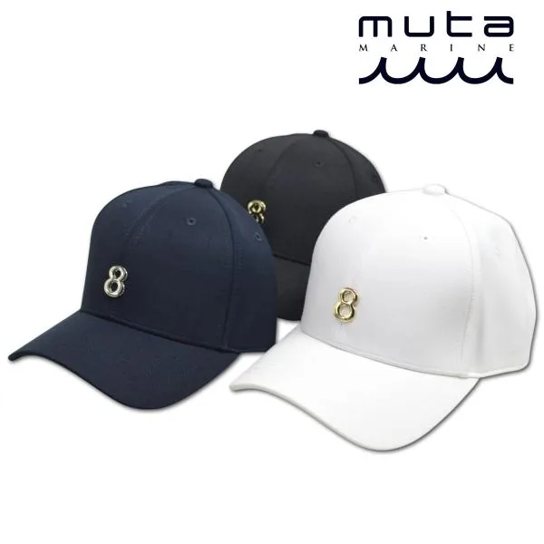 muta キャップ帽子 メタルロゴ ツイルキャップ カーブキャップ ゴルフ ゴルフウェア ムータ マリン marine ゴルフ ゴルフウェア メンズ 黒 白 紺 mmav622265