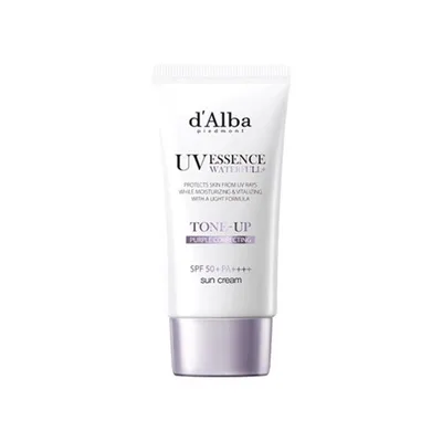 d'Alba ダルバ トーンアップ UVエッセンス サンクリーム 50ml パープル 化粧下地 日焼け止め トーンアップベース メイク下地 韓国 コスメ