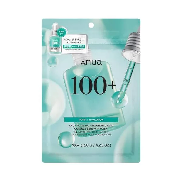 1個 ANUA アヌア PDRNヒアルロン酸カプセル100セラム マスクパック 7枚入り フェイスパック