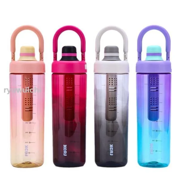 水筒 ウォーターボトル WATER BOTTLE お茶こし付き グラデーション クリアーボトル プラスチック製 ボトル スムージーボトル スムージー 容器 常温 軽量
