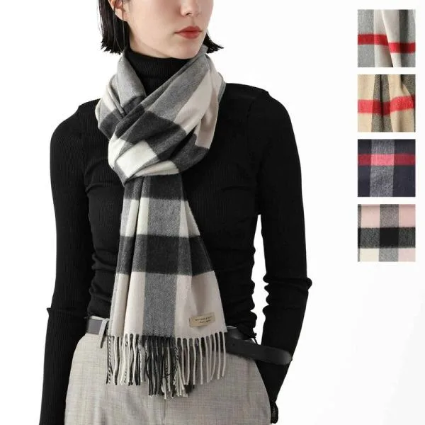 BURBERRY バーバリー マフラー HALF MEGA CHECK CASHMERE SCARF レディース チェック カシミヤ ストール スカーフ フリンジ カラー5色