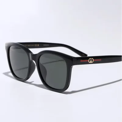 GUCCI グッチ サングラス GG1984SK メンズ ウェリントン型 セルフレーム フルリム アジアンフィット ロゴ アイウェア 001/BLACK-BLACK-GREY