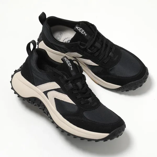 KEEN キーン スニーカー KS86 ケーエス 1029595 レディース ローカット レザー メッシュ ロゴ 3.5cm シューズ 靴 BLACK/BIRCH