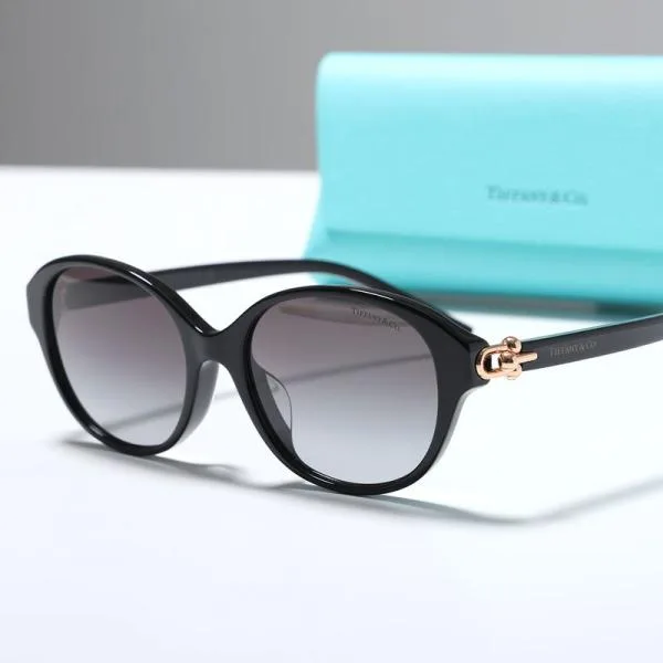 Tiffany&Co. ティファニー サングラス HardWear ハードウェア TF4263-D レディース オーバル型 セルフレーム フルリム アジアンフィット 8001/3C