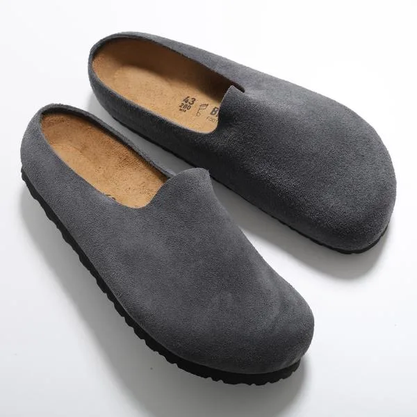 BIRKENSTOCK ビルケンシュトック サンダル AMSTERDAM WRAPPED アムステルダム 1032542 レディース スウェード ナロー幅 フラットシューズ 靴 CHARCOAL