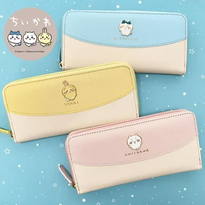 ちいかわ グッズ 財布 ハチワレ うさぎ 財布 レディース 長財布 かぶせ レディース おしゃれ メタル ラウンドファスナー ちいかわグッズ キャラクター 大人