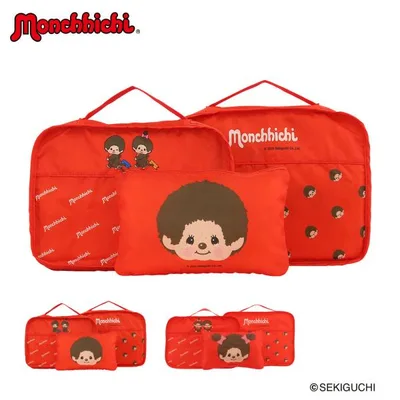 モンチッチ トラベルポーチ 3点セット レディースMonchhichi ポーチ キャラクター グッズ かわいい 可愛い トラベル 旅行