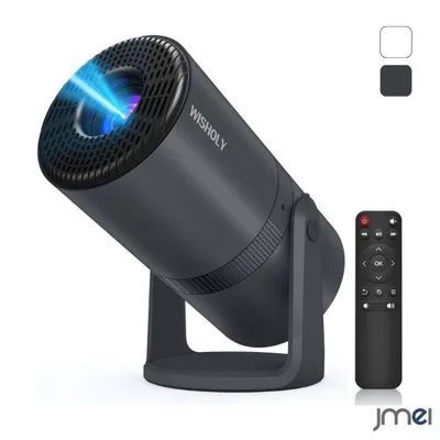 プロジェクター 小型 天井投影 Android TV 内蔵 30000LM 高輝度 1080P フルHD 4K対応 270度回転 スタンド 自動台形補正 Wi-Fi6 Bluetooth 5.4 ズーム スピーカー