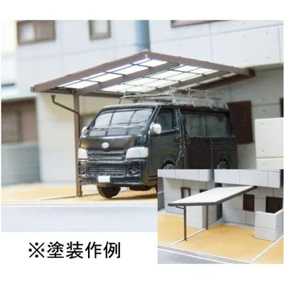 【模型】 カーポート ※こばる同等品 :さかつう 未塗装キット N(1/150) 3839