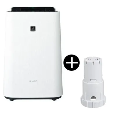 加湿空気清浄機 シャープ KC-T50-W プラズマクラスター7000 ホワイト系 SHARP (畳数23畳 / 加湿14畳まで) + SHARP FZ-AG01K1 Ag+イオンカートリッジ 新生活