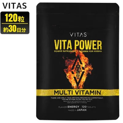バイタス ビタパワー マルチビタミン ミネラル 120粒 30日 分 サプリ サプリメント VITAS VITAPOWER ビタミン剤 ビタミンC 日本製 ヴァイタス ヴィタパワー