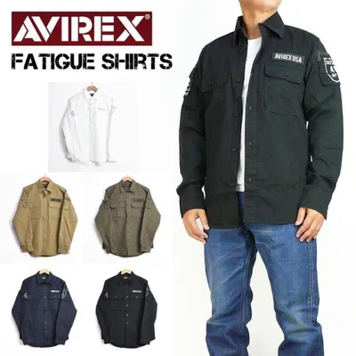 AVIREX アビレックス ファティーグ シャツ FATIGUE SHIRTS ミリタリーシャツ 長袖シャツ メンズ 783-4920001 783-6920002