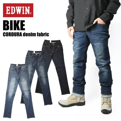 EDWIN BIKE エドウィン バイク用 コーデュラ ストレッチデニム スーパーストレッチ RIDERS ライダース メンズ ジーンズ レギュラーストレート KBE003