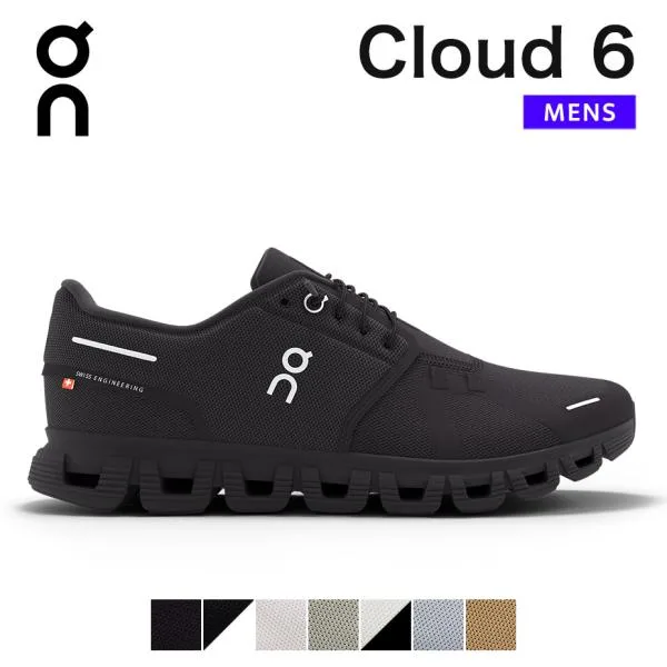 オン On Cloud 6 クラウドシックス スニーカー メンズ シューズ ローカット ランニング ウォーキング 普段履き ジョギング スリッポン オールシーズン 軽量 軽い
