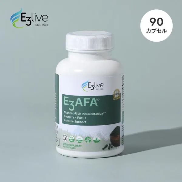 正規品 イースリーライブ E3AFA カプセル 54g 90粒 E3Live サプリメント サプリ ブルーグリーンアルジー カプセル 健康食品 健康 返品交換不可