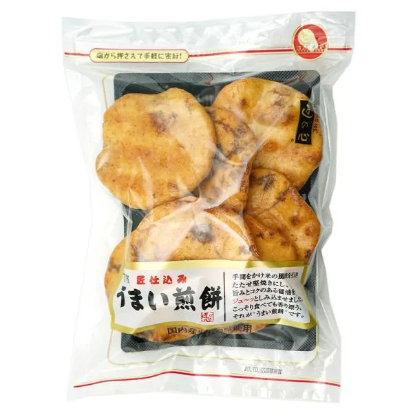 丸彦製菓 うまい煎餅 7枚×6袋 送料無料(沖縄・離島を除く) おやつ お菓子 せんべい