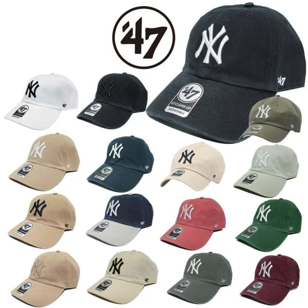 正規品 NY ニューヨーク ヤンキース yankees CAP 47キャップ 47BRAND フォーティーセブン クリーンナップ キャップ 帽子 CLEAN UP ラウンド カーブ バイザー