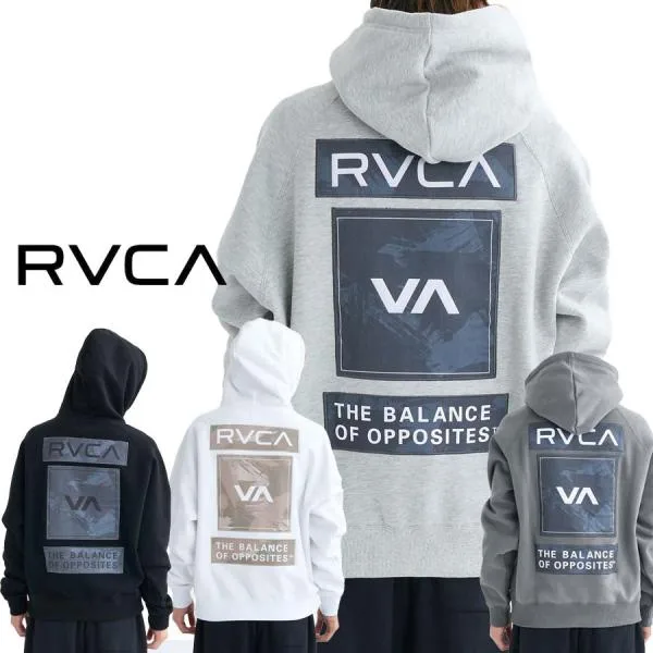 正規品 RVCA ルーカ メンズ パーカー 裏起毛 BF042-011 THREE BOX RVCA HD パーカー BF042011 スウェット 大きめ ルカ ブランド スケーター サーファー