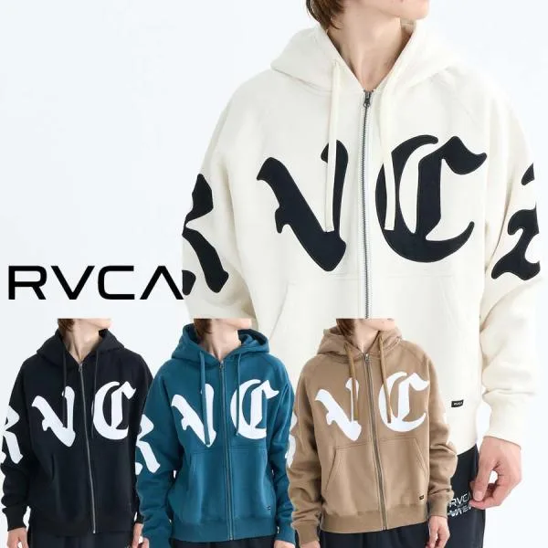 正規品 RVCA ルーカ メンズ ZIP パーカー 裏起毛 BF042-020 BACK SIDE ARCH RVCA HD ジップパーカー BF042020 パーカー スウェット 大きめ ルカ ブランド