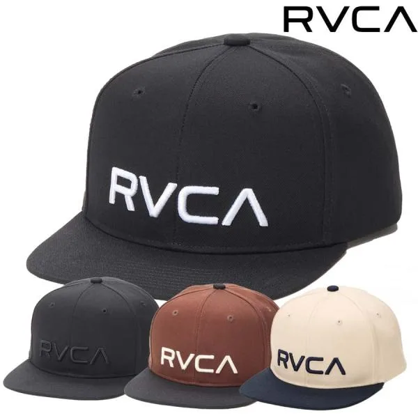 正規品 RVCA ルーカ メンズ 平ツバ キャップ CAP 帽子 BF042-900 RVCA TWILL SNAPBACK BF042900 ロゴ ルカ ブランド フラットバイザー サーフィン 横乗り