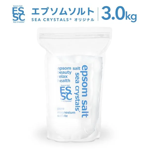公式 エプソムソルト オリジナル 3kg シークリスタルス 入浴剤 国産 マグネシウム 計量スプーン付【送料無料!(北海道・九州・沖繩を除く)】