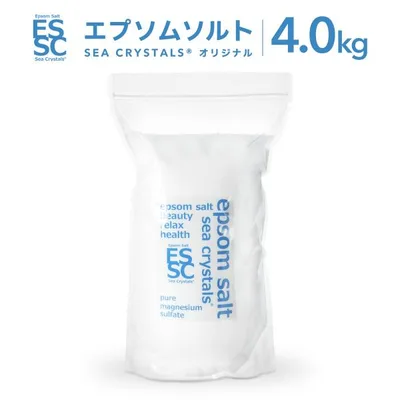 公式 エプソムソルト オリジナル 4kg シークリスタルス 入浴剤 国産 マグネシウム 計量スプーン付【送料無料!(北海道・九州・沖繩を除く)】